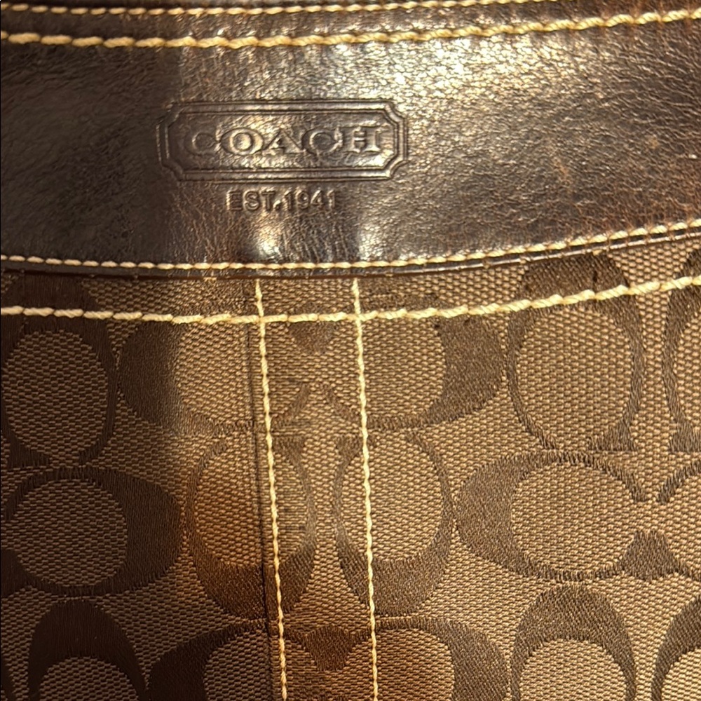 Coach Brown Crossbody Bag with Signature Monogram